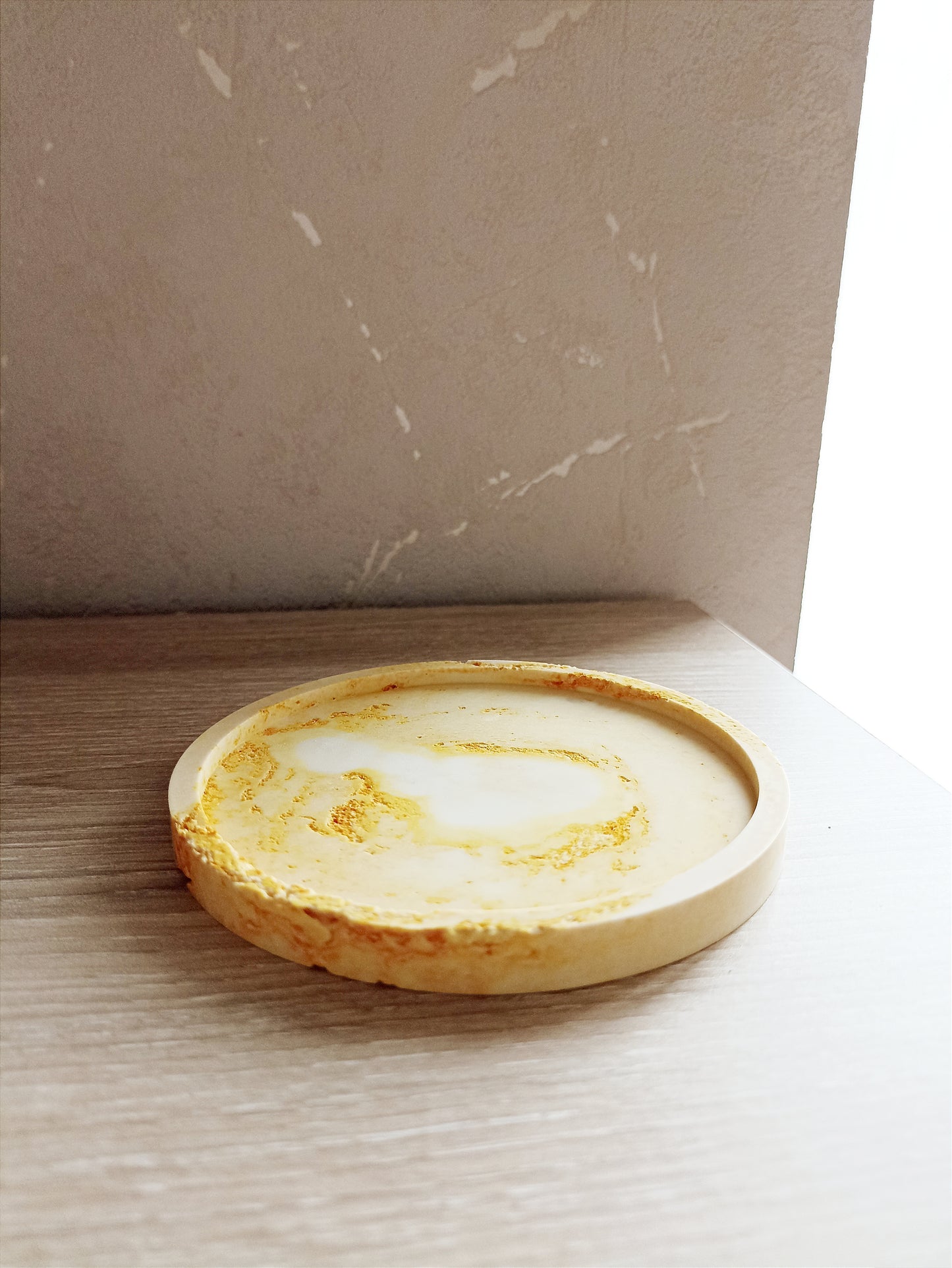 Disque en jesmonite - Jaune