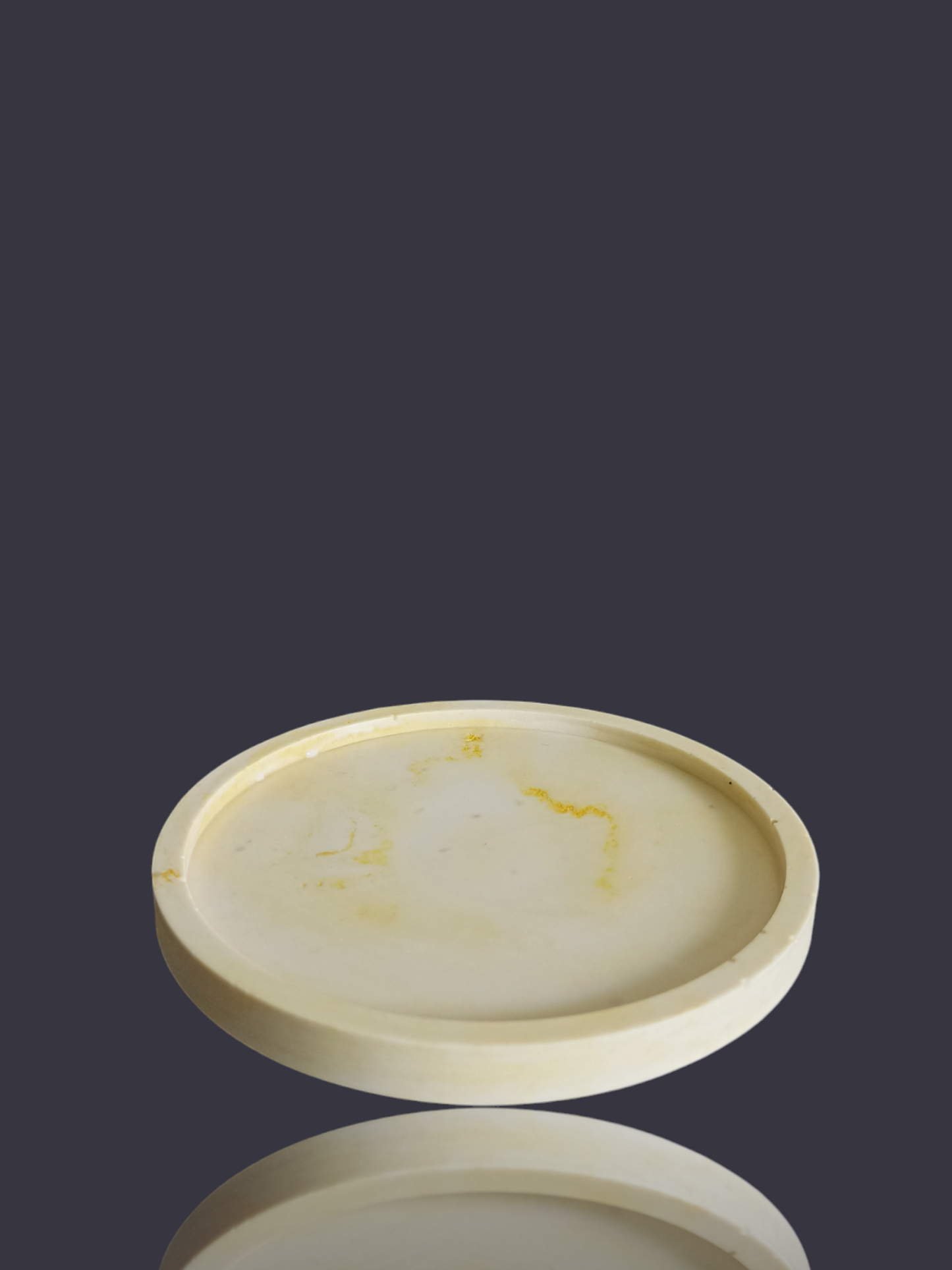 Disque en Jesmonite - Jaune