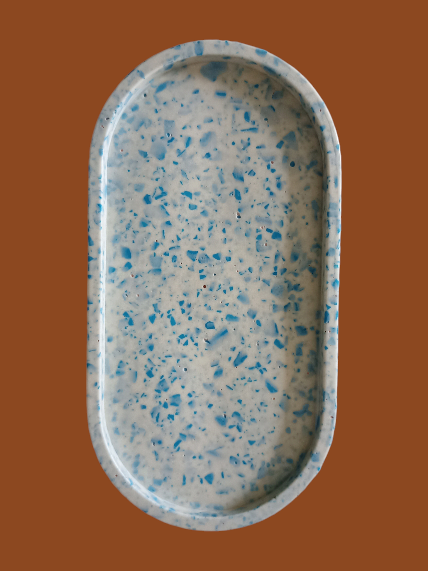 Plateau terrazzo - Bleu ciel