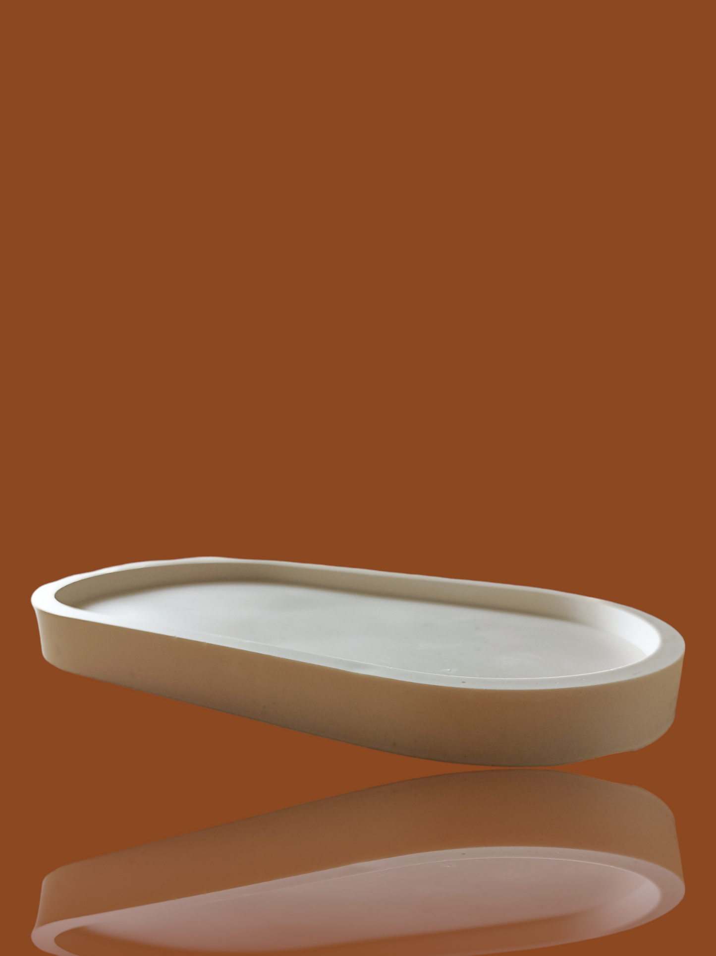 Plateau jesmonite blanc