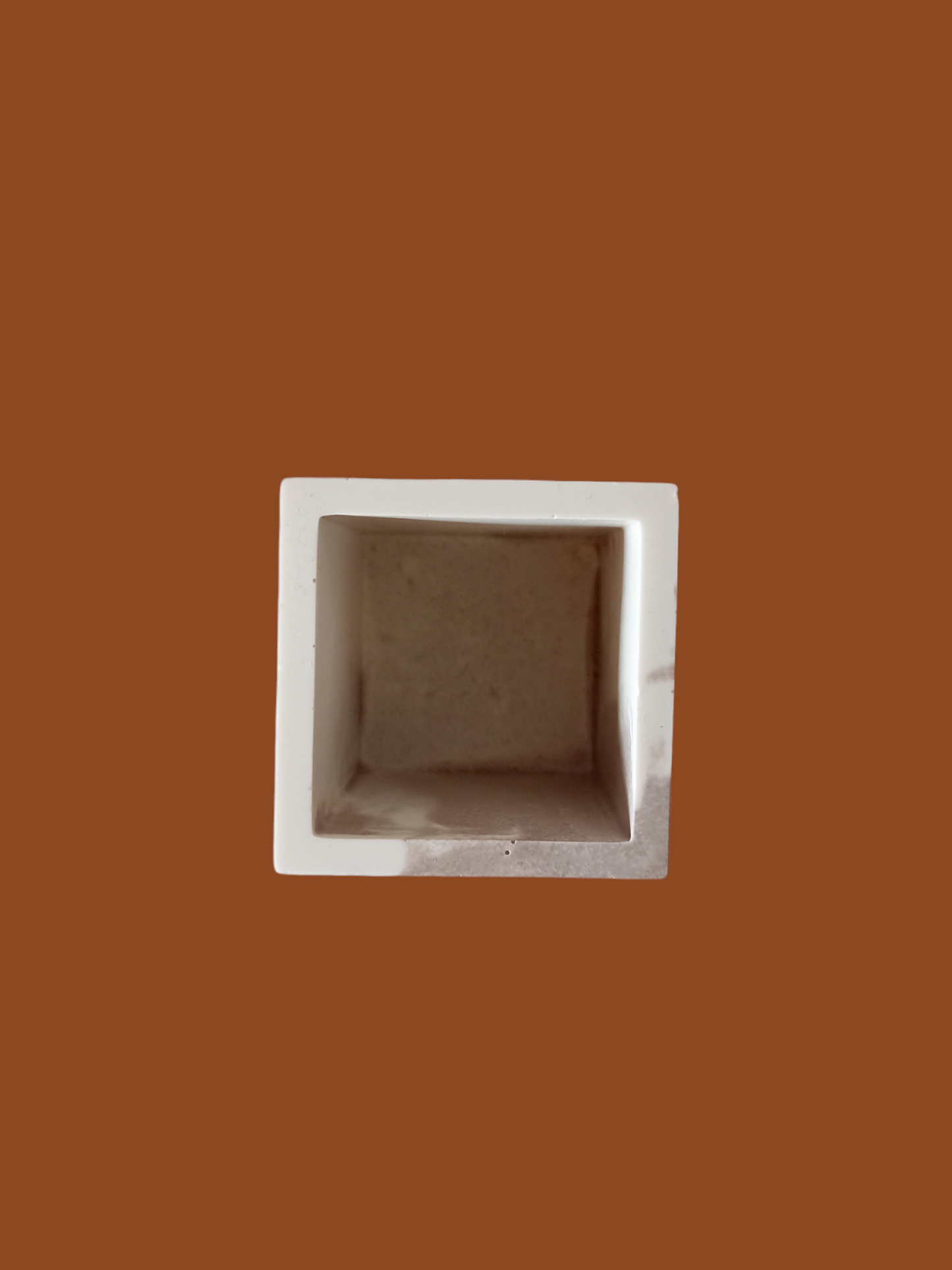 Petit pot en jesmonite - Ombré marron