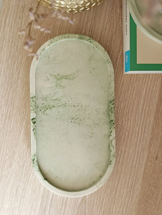 Plateau en jesmonite - Vert
