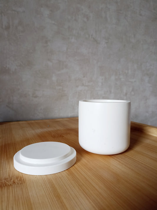Pot en jesmonite - Blanc