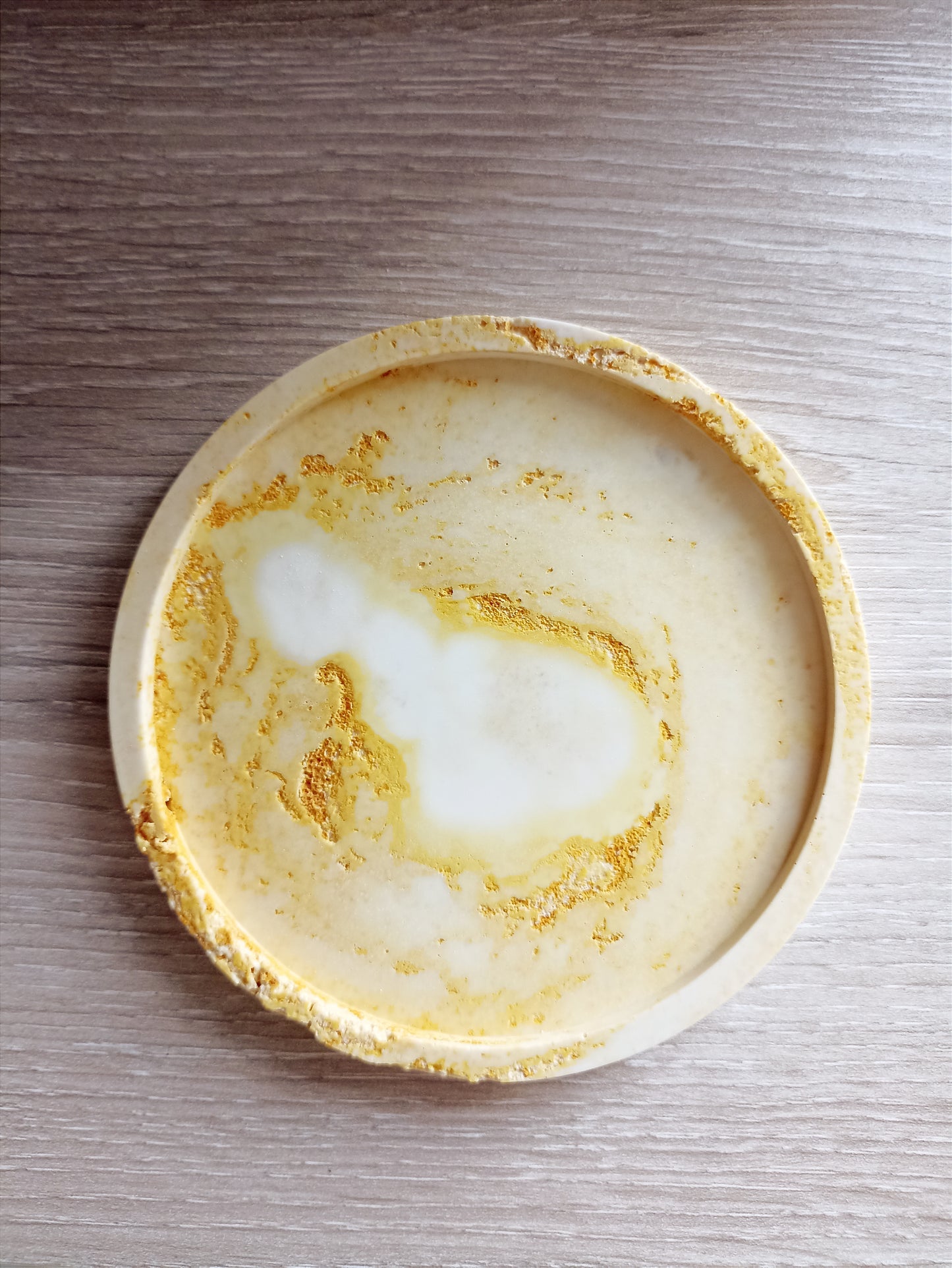 Disque en jesmonite - Jaune