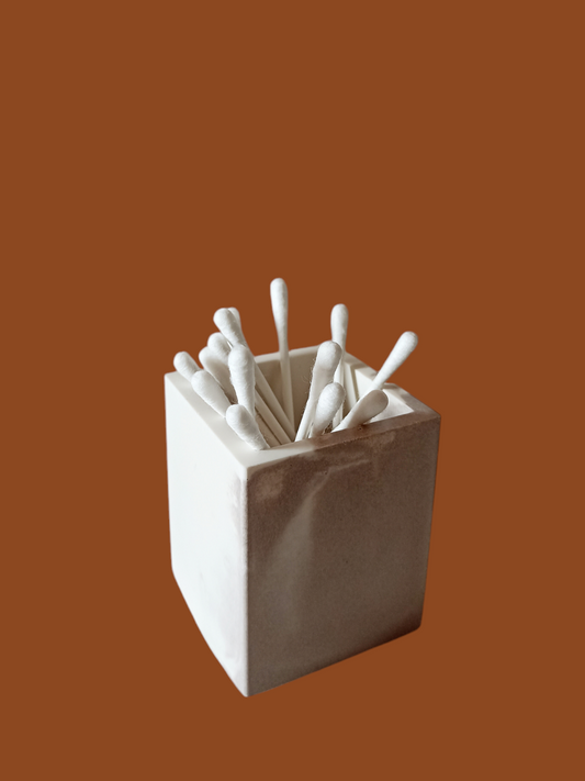 Petit pot en jesmonite - Ombré marron